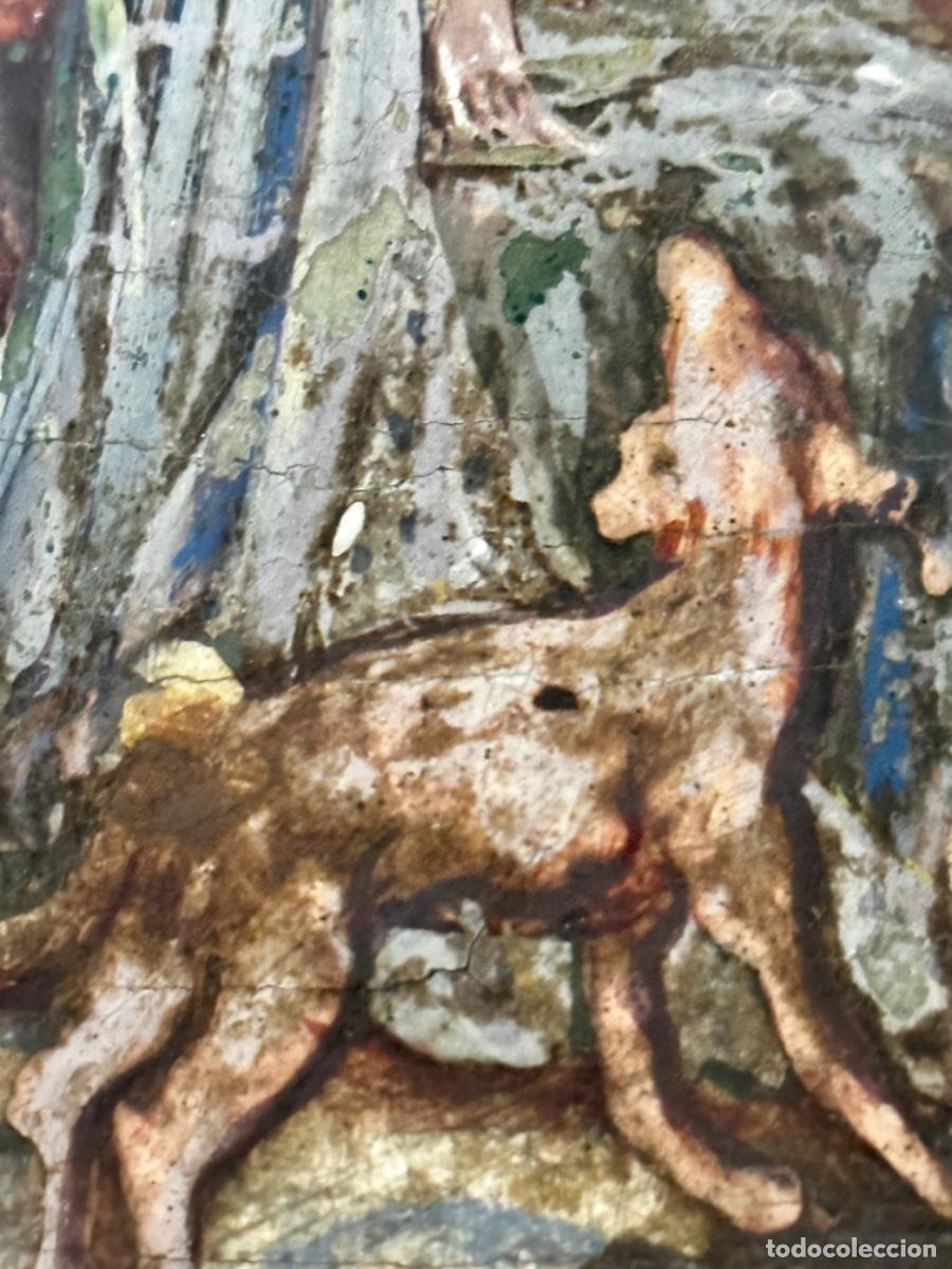 Otros objetos de arte: PUERTA CHINA PINTADA EN RELIEVE - S. XIX - Foto 13
