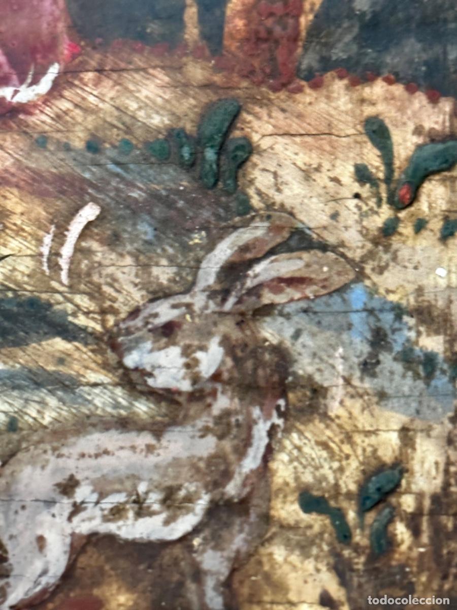 Otros objetos de arte: PUERTA CHINA PINTADA EN RELIEVE - S. XIX - Foto 14
