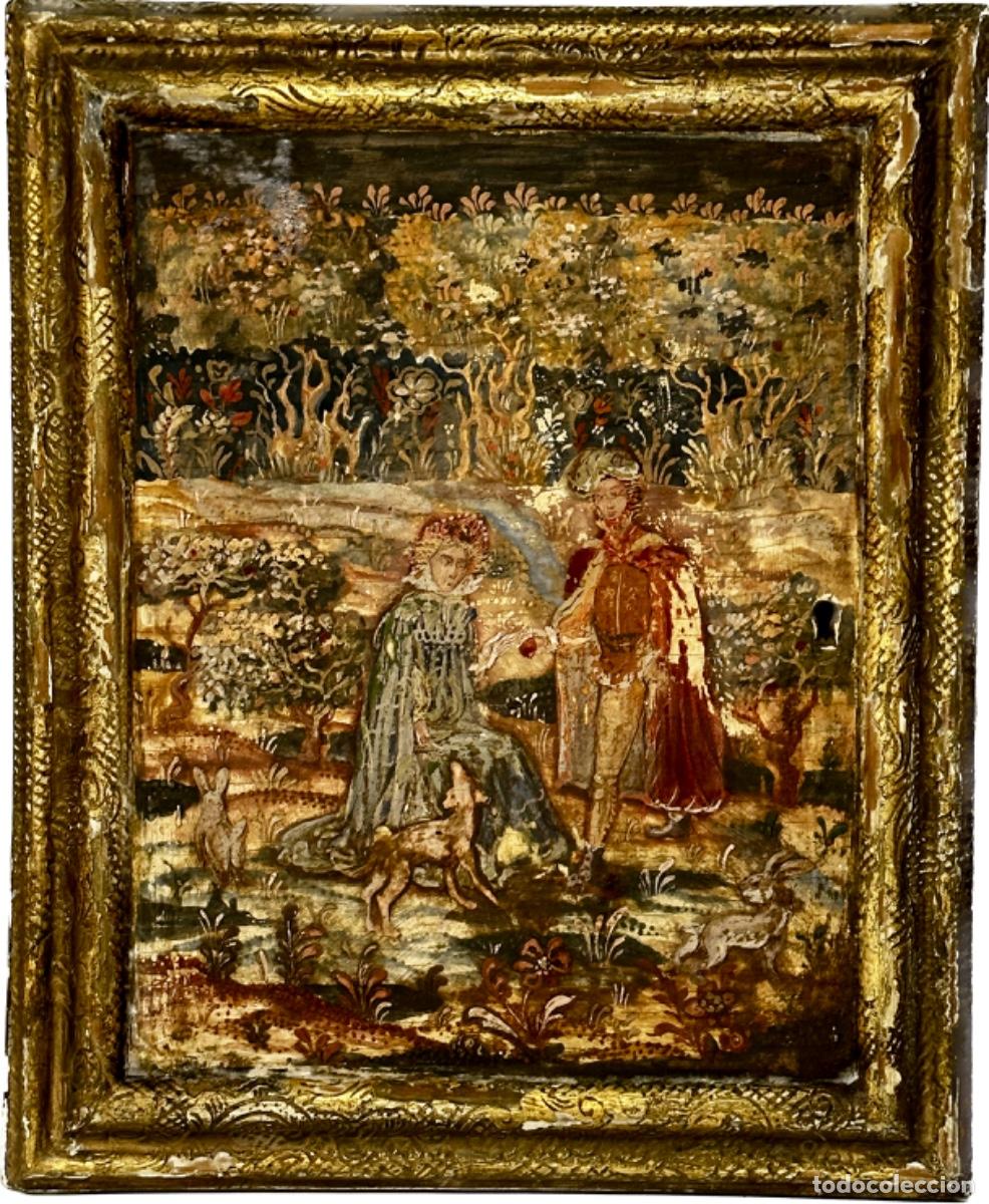 Otros objetos de arte: PUERTA CHINA PINTADA EN RELIEVE - S. XIX - Foto 1