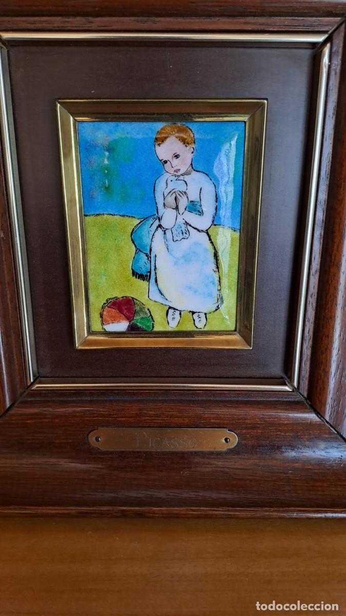 Otros objetos de arte: CUADRO ESMALTADO AL FUEGO PICASSO. - Foto 2
