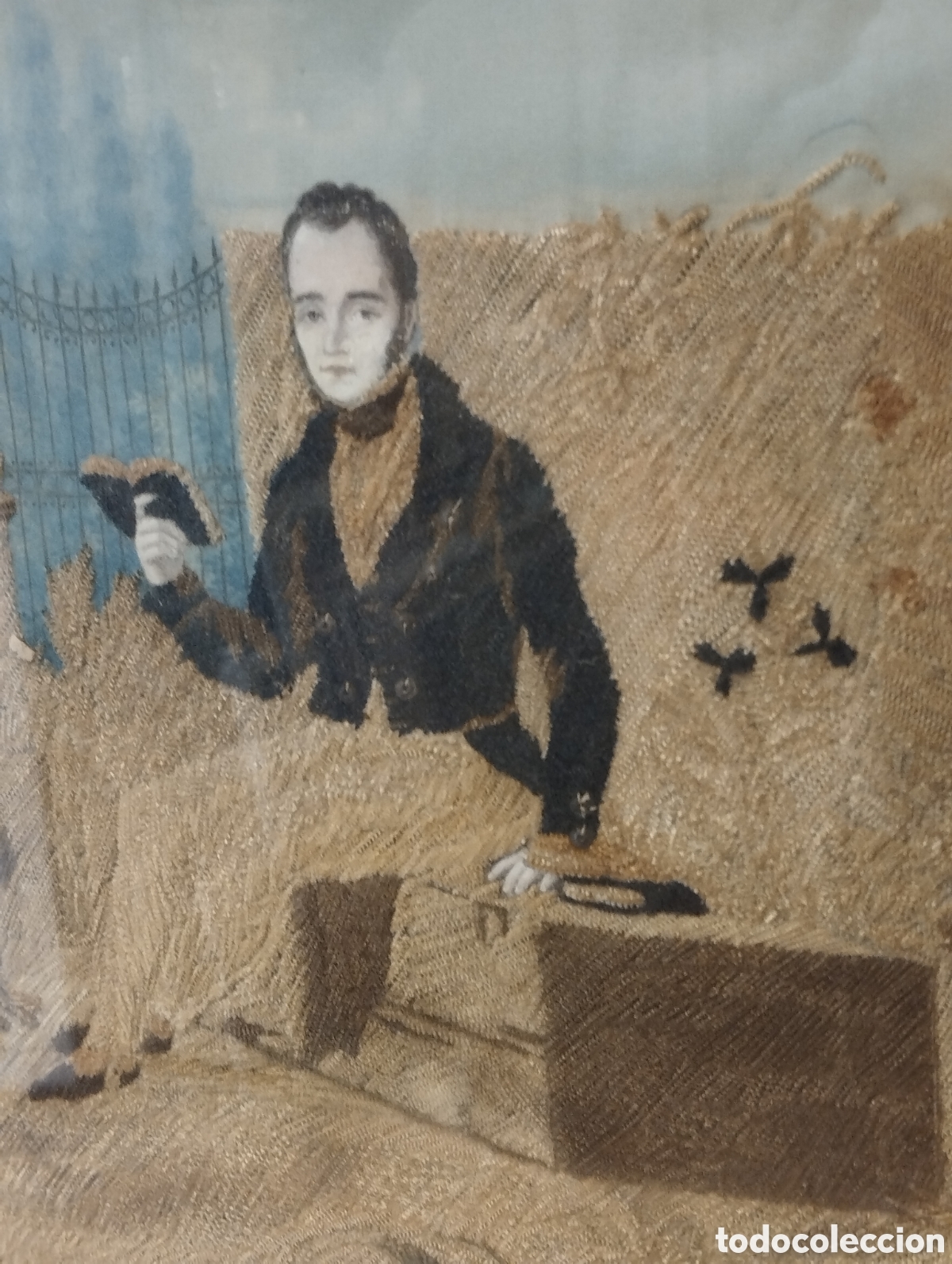 Otros objetos de arte: Bordado del siglo XIX - Foto 2