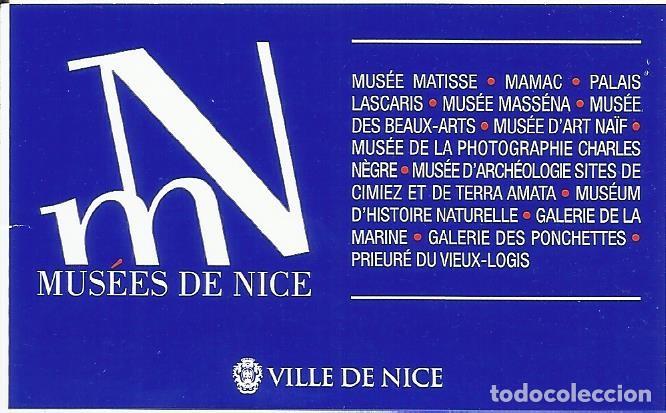 Otros objetos de arte: Entrada Mus&eacute;es de Nice. 2019. Francia. 5x8 cm. - Foto 1