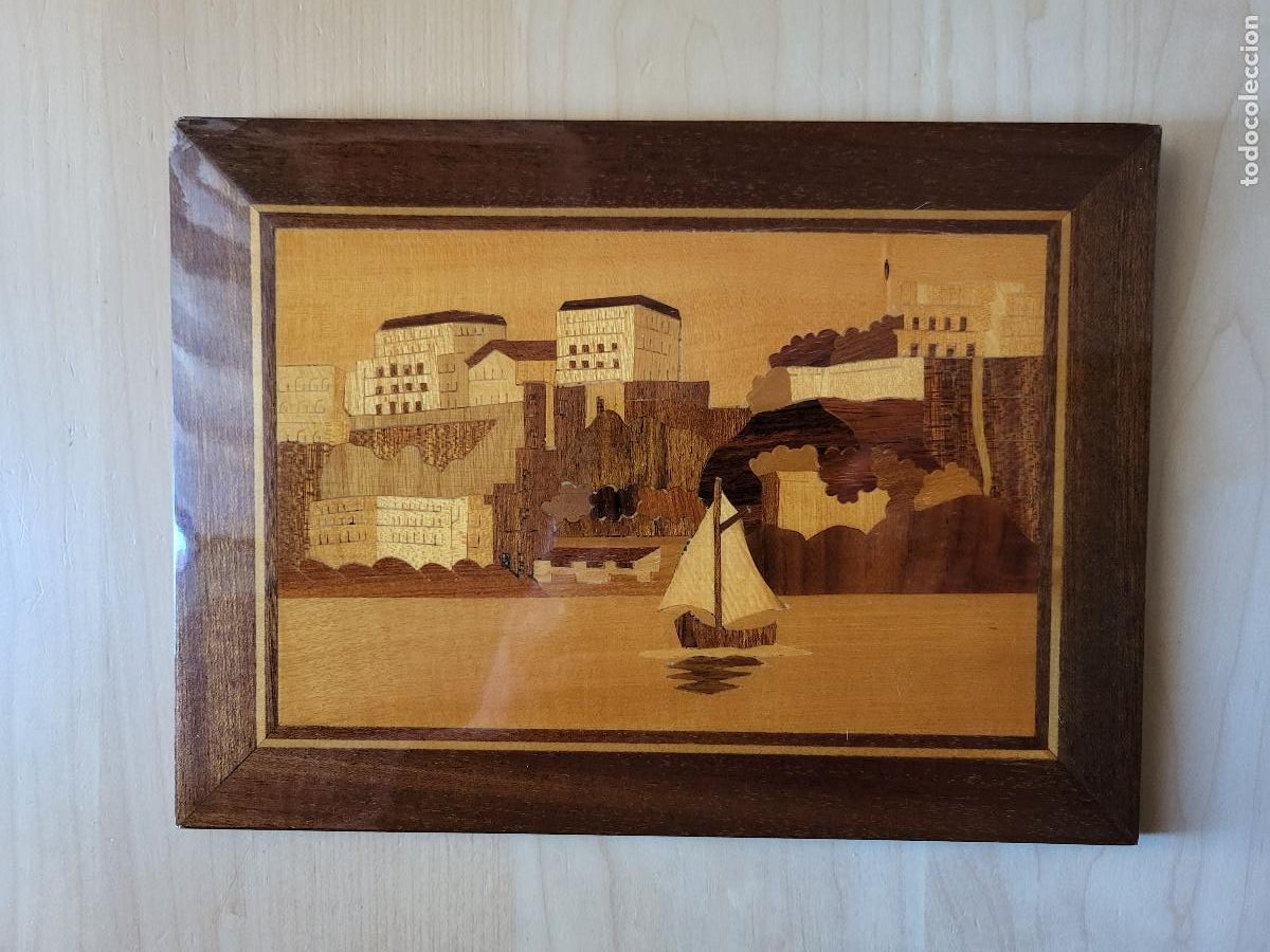 Otros objetos de arte: BONITO CUADRO MARQUETER&Iacute;A - Foto 1