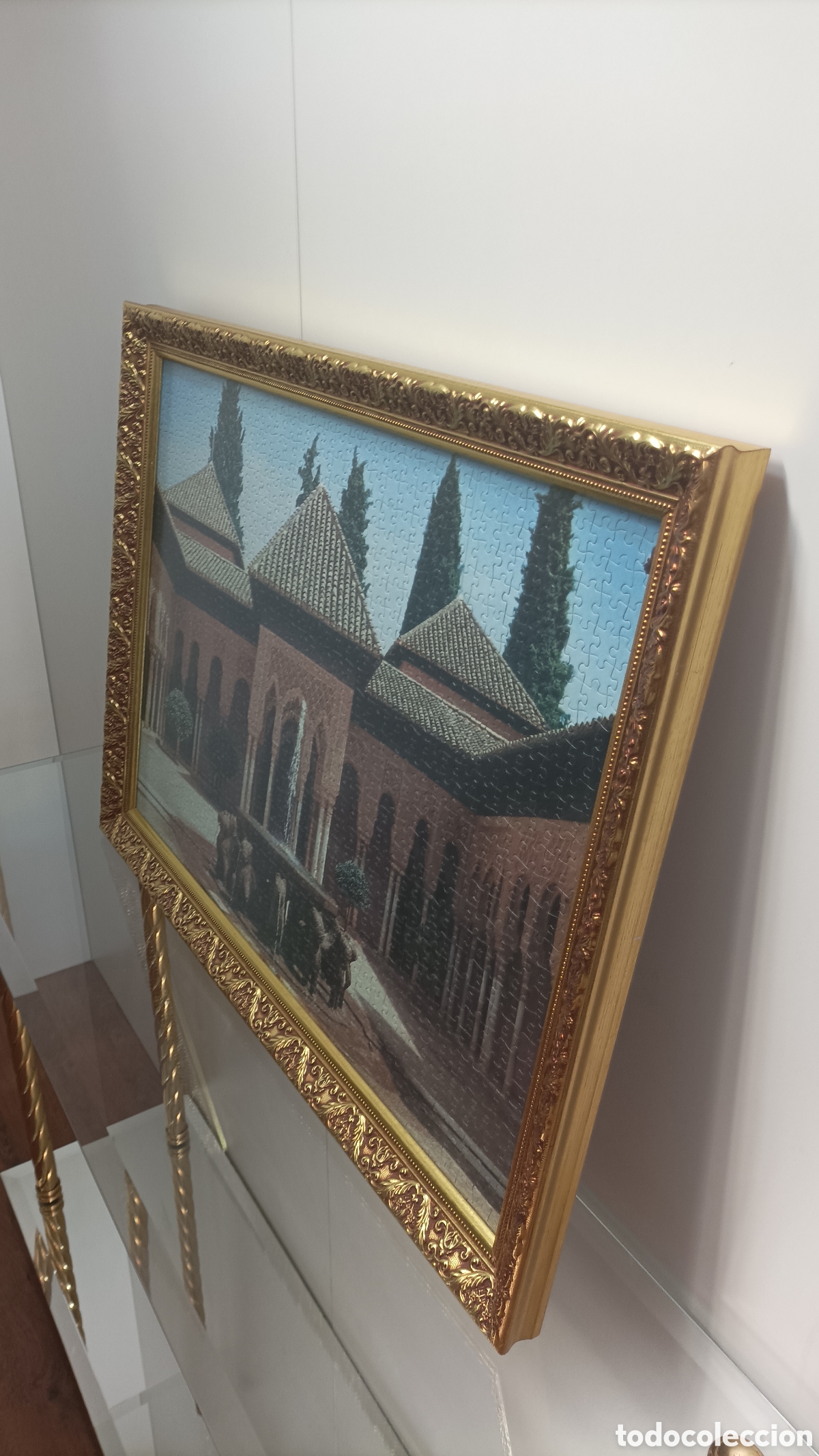 Otros objetos de arte: CUADRO PUZZLE DE LA ALAMBRA CON CRISTAL - Foto 2