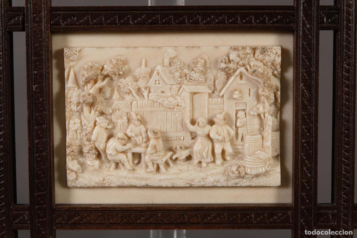 Otros objetos de arte: Relieve en espuma de mar representando Escena Campestre - Foto 2