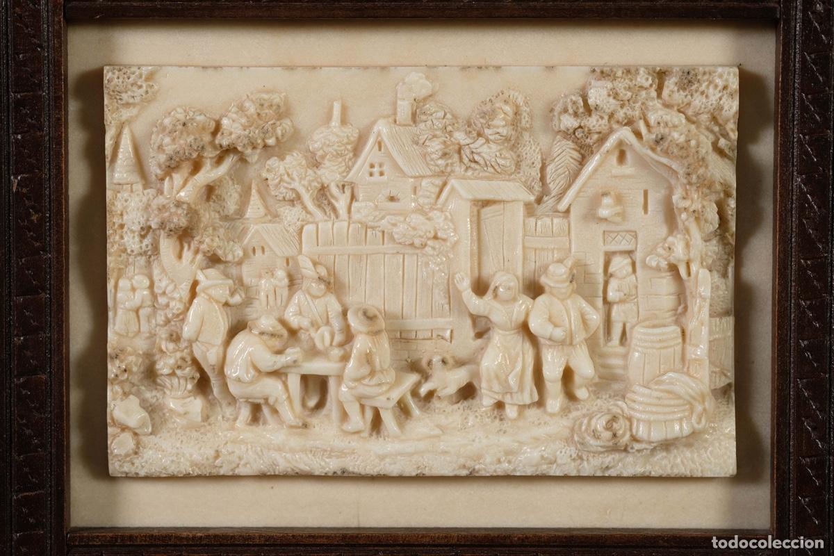Otros objetos de arte: Relieve en espuma de mar representando Escena Campestre - Foto 5