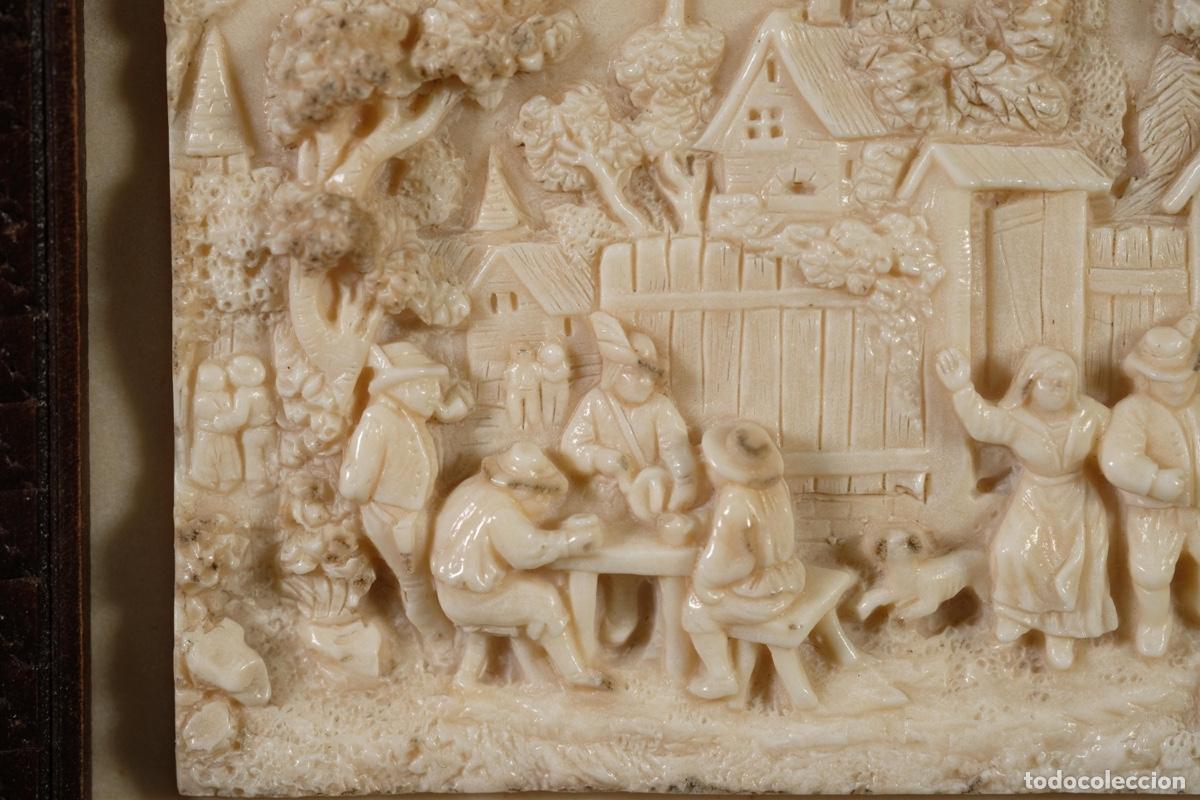Otros objetos de arte: Relieve en espuma de mar representando Escena Campestre - Foto 6