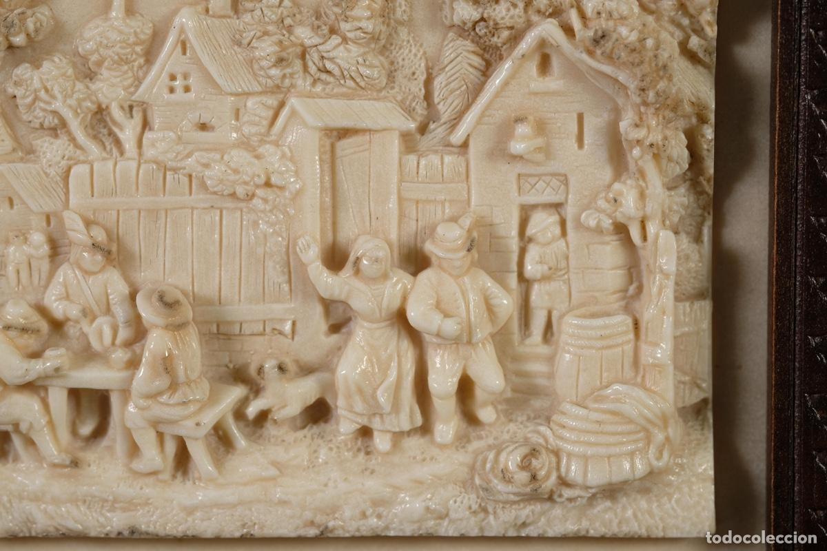 Otros objetos de arte: Relieve en espuma de mar representando Escena Campestre - Foto 7