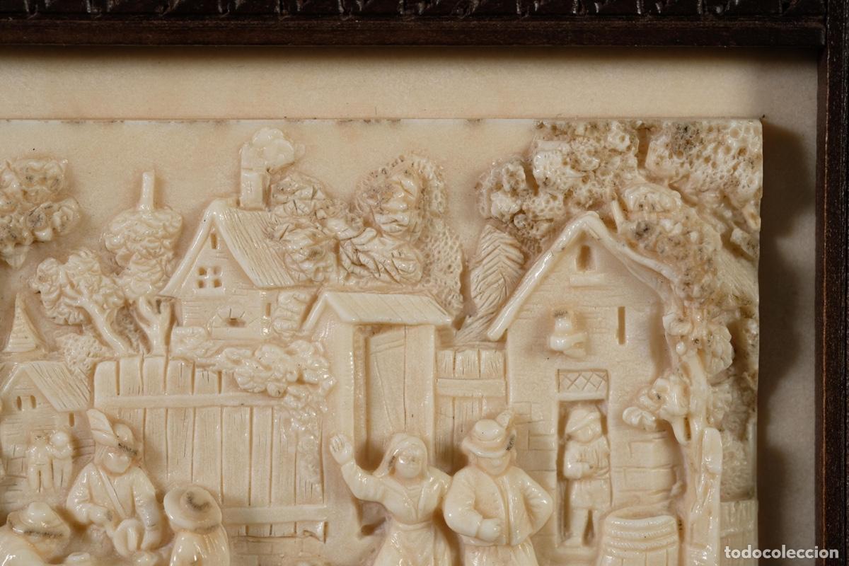 Otros objetos de arte: Relieve en espuma de mar representando Escena Campestre - Foto 8
