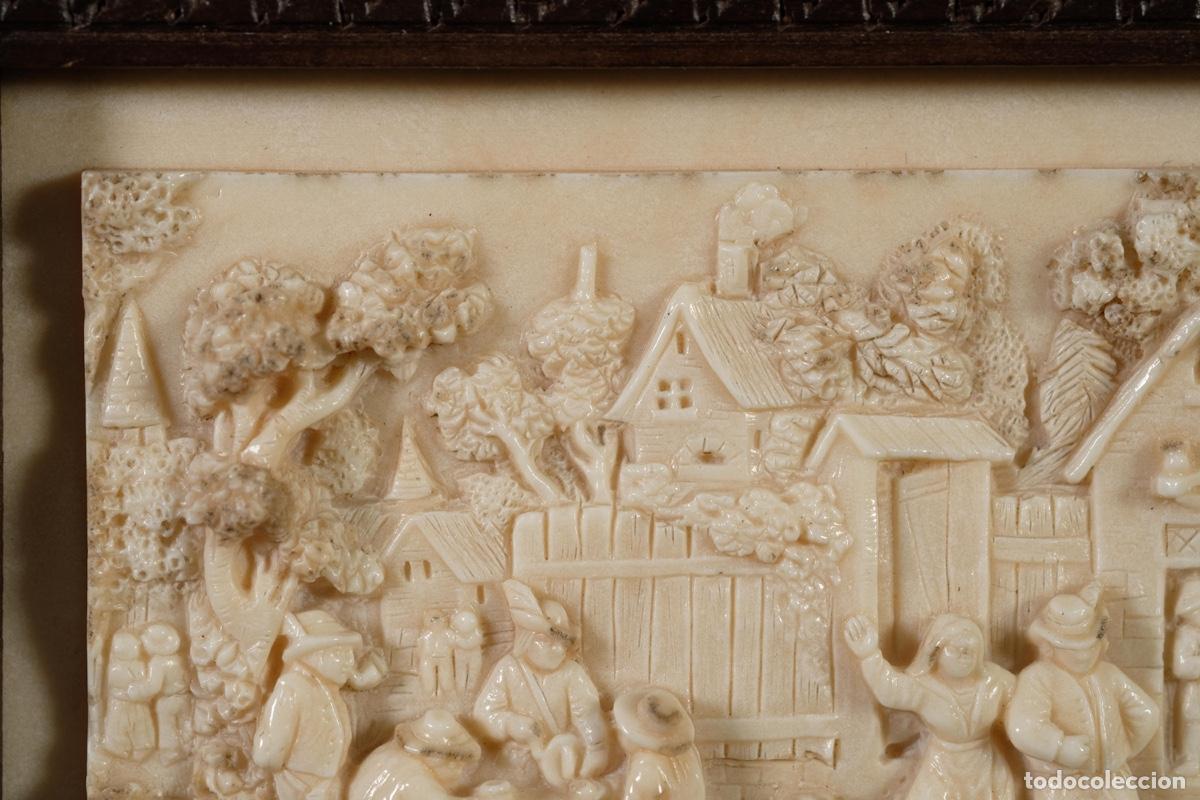 Otros objetos de arte: Relieve en espuma de mar representando Escena Campestre - Foto 9