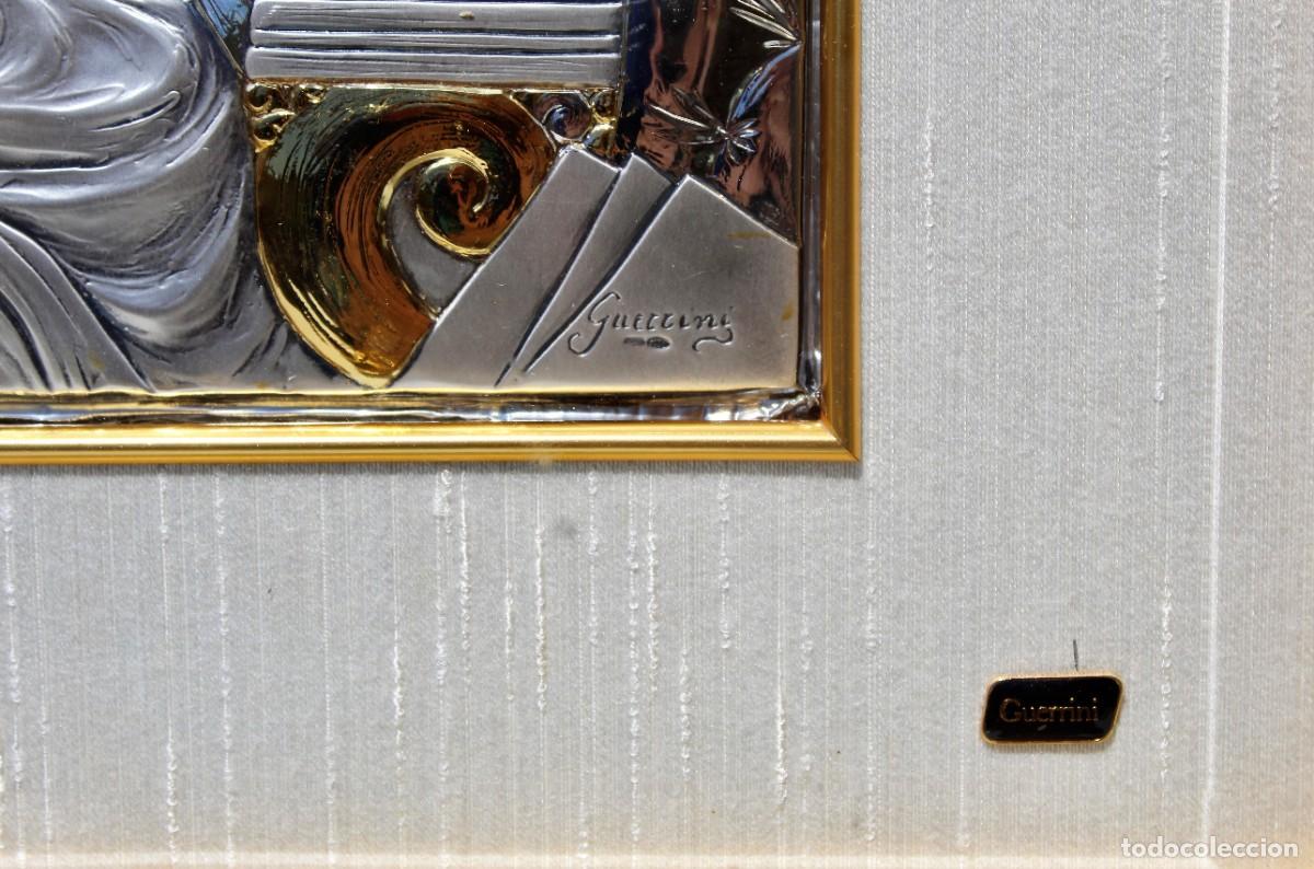 Otros objetos de arte: Cuadro de Guerrini, bajorrelieve en oro y plata - Foto 3