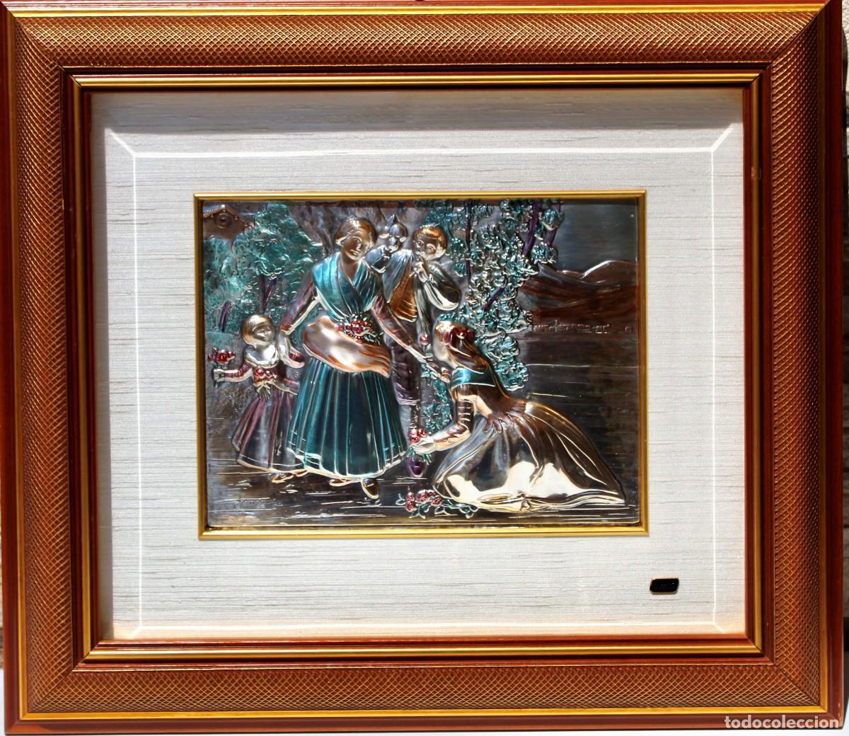 Otros objetos de arte: Cuadro de Guerrini, bajorrelieve en plata - Foto 1