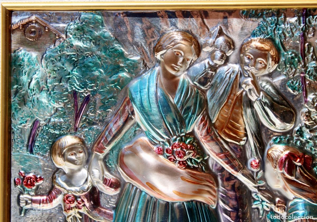 Otros objetos de arte: Cuadro de Guerrini, bajorrelieve en plata - Foto 3