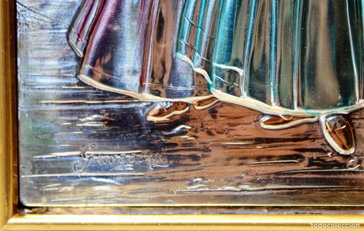 Otros objetos de arte: Cuadro de Guerrini, bajorrelieve en plata - Foto 4