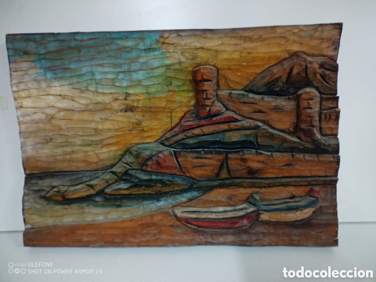Otros objetos de arte: Talla en madera pintada - Foto 1