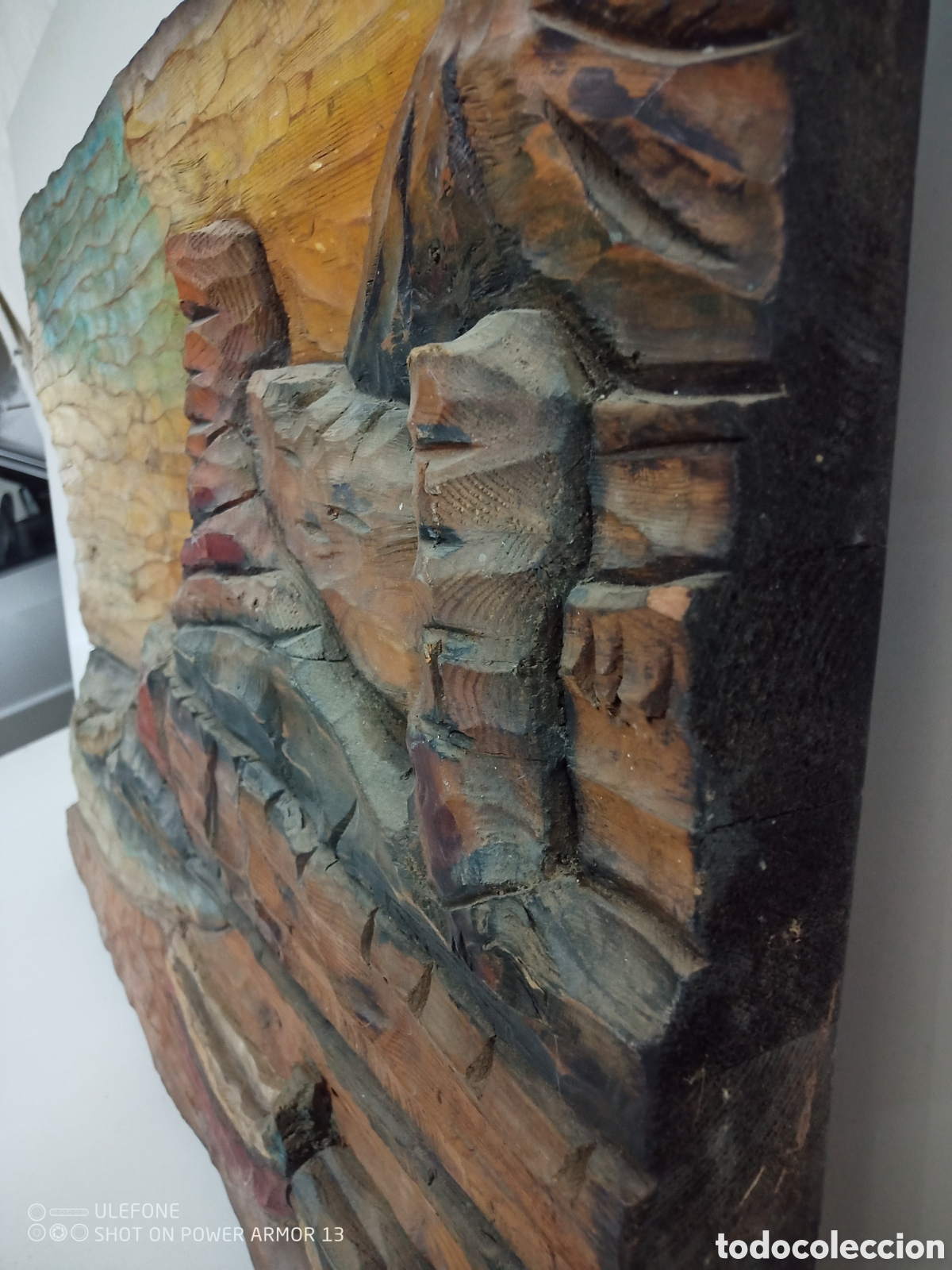 Otros objetos de arte: Talla en madera pintada - Foto 2