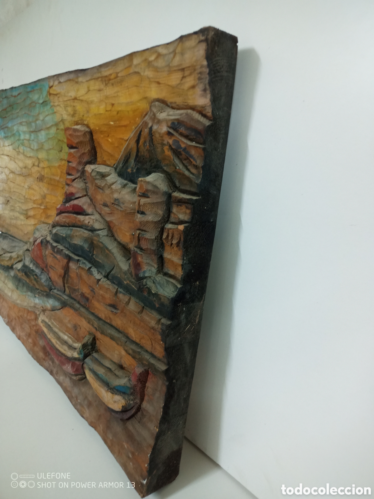 Otros objetos de arte: Talla en madera pintada - Foto 3