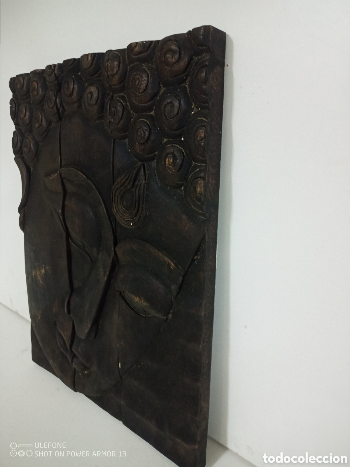 Otros objetos de arte: Tr&iacute;ptico tallado buda - Foto 2