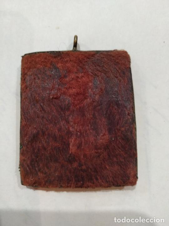 Otros objetos de arte: Placa esmalte sobre cobre Santo barbado S. XIX - Foto 3