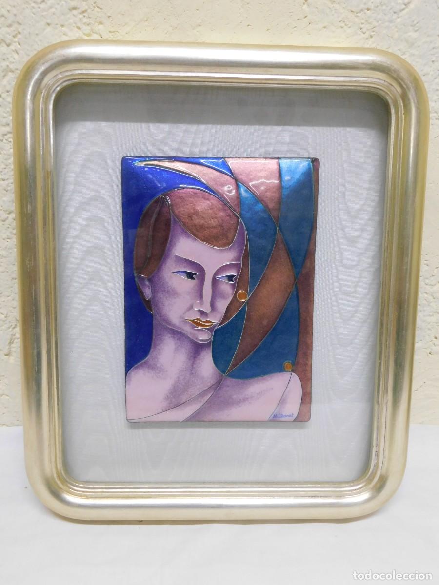 Otros objetos de arte: PAREJA ESMALTES - M. CLARET - Foto 2