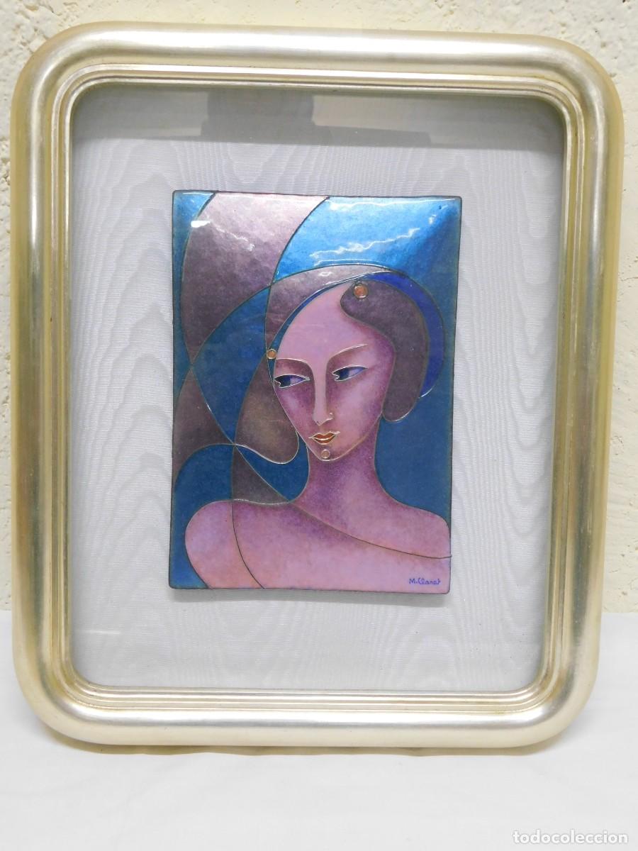 Otros objetos de arte: PAREJA ESMALTES - M. CLARET - Foto 5