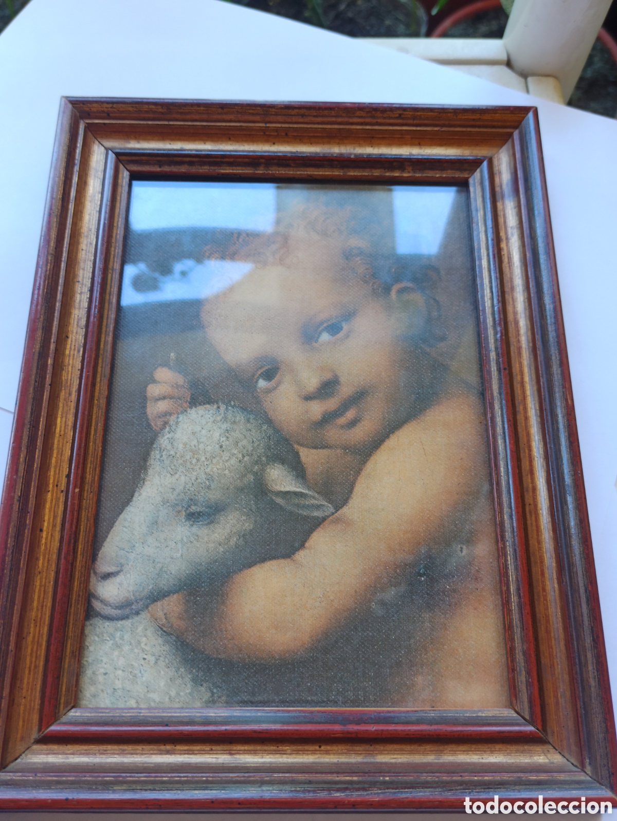 Otros objetos de arte: Cuadro San Juan y el Cordero, de Bernardino Luini - Foto 3