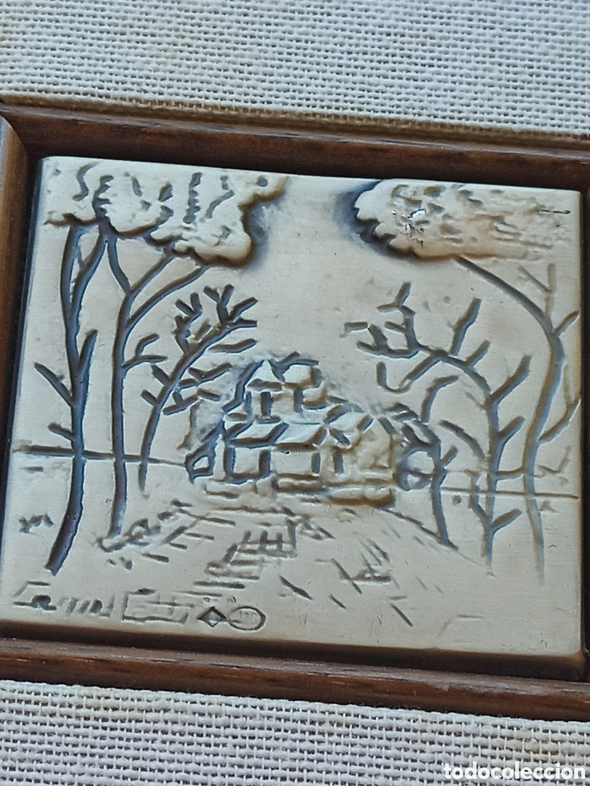 Otros objetos de arte: Cuadro en plata de ley 925 firmado Echo a mano - Foto 2