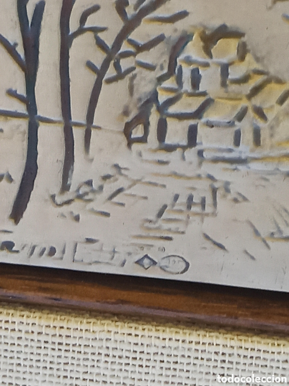 Otros objetos de arte: Cuadro en plata de ley 925 firmado Echo a mano - Foto 3