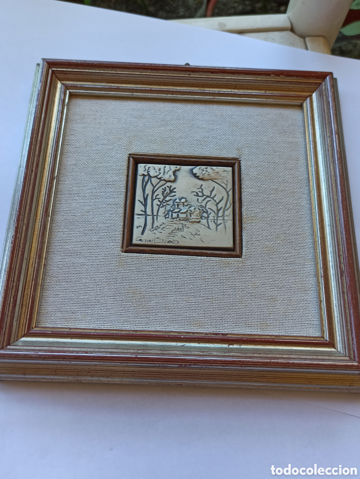 Otros objetos de arte: Cuadro en plata de ley 925 firmado Echo a mano - Foto 5
