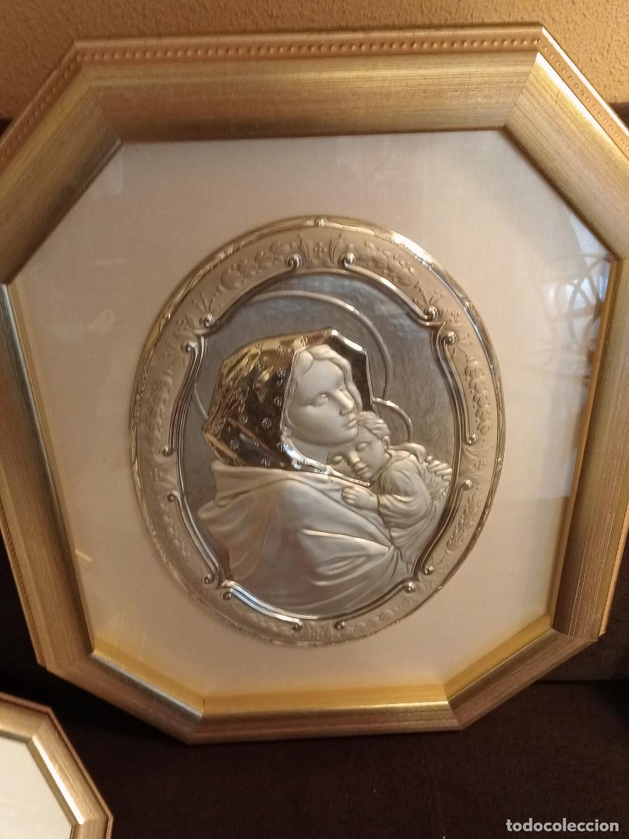 Otros objetos de arte: CUADRO CON IMAGEN EN PLATA CON SU CONTRASTE - Foto 1