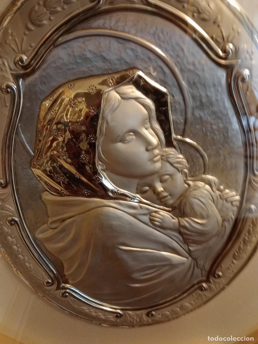 Otros objetos de arte: CUADRO CON IMAGEN EN PLATA CON SU CONTRASTE - Foto 2