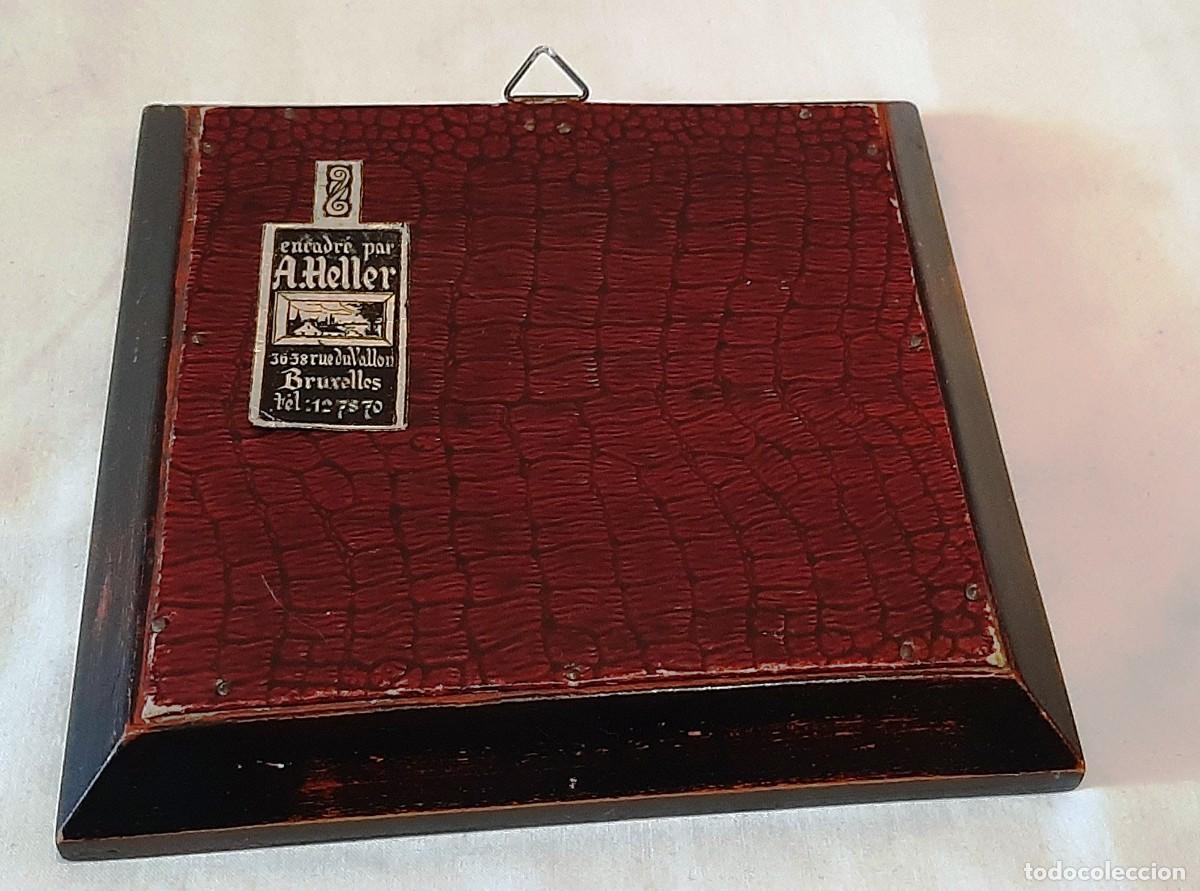 Otros objetos de arte: Antiguo cuadro litograf&iacute;a circular en madera - Foto 4