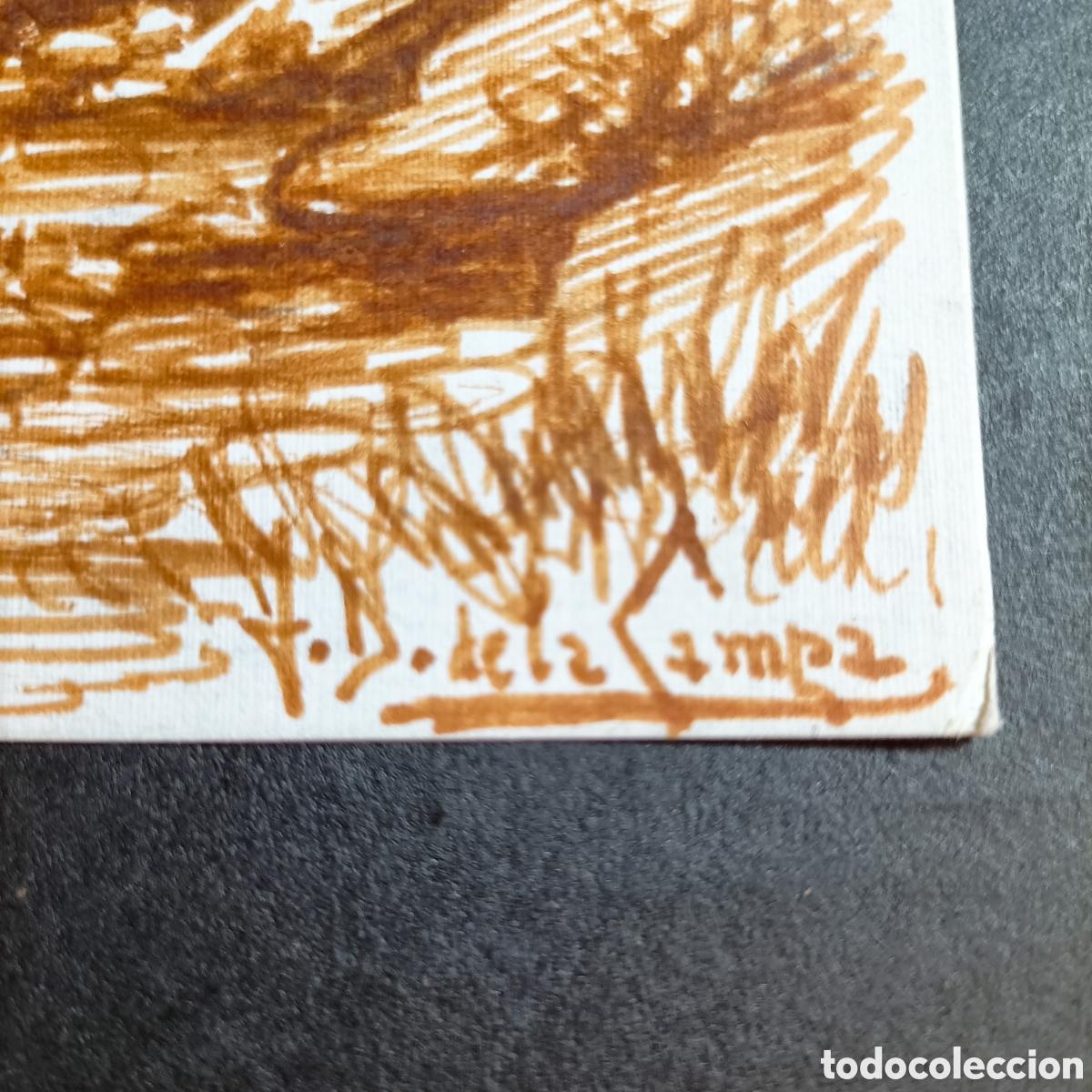 Otros objetos de arte: Boceto firmado. - Foto 2