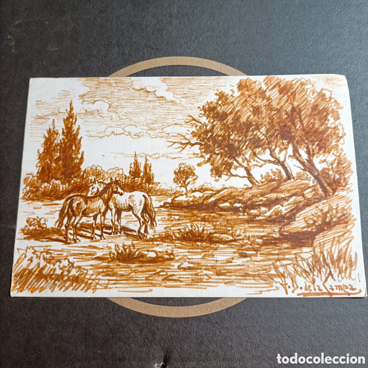 Otros objetos de arte: Boceto firmado. - Foto 1