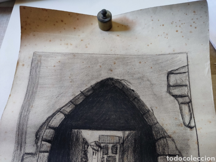 Otros objetos de arte: Dibujo original carboncillo l&aacute;piz de A.Rafel - Foto 2