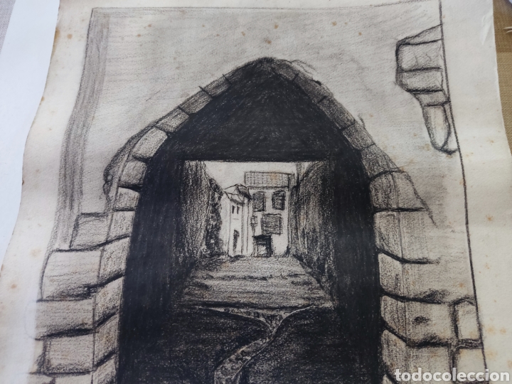 Otros objetos de arte: Dibujo original carboncillo l&aacute;piz de A.Rafel - Foto 3