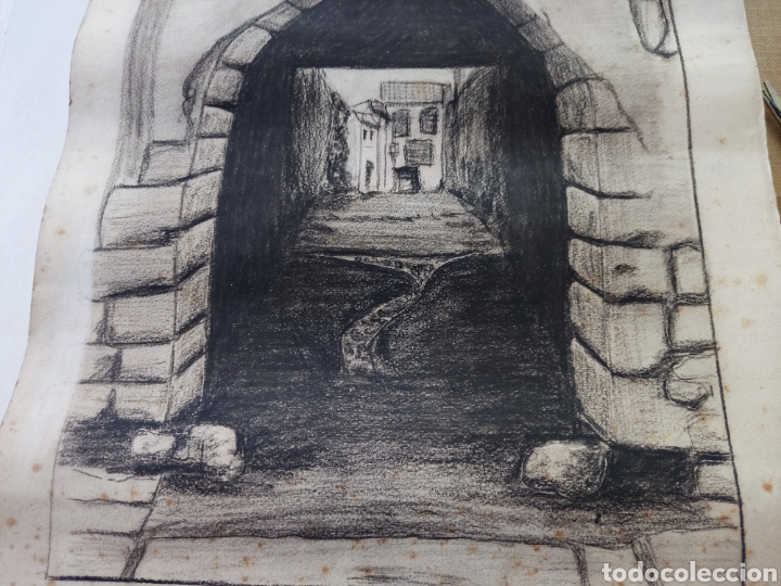 Otros objetos de arte: Dibujo original carboncillo l&aacute;piz de A.Rafel - Foto 4