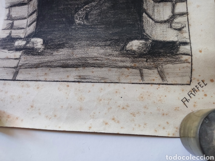 Otros objetos de arte: Dibujo original carboncillo l&aacute;piz de A.Rafel - Foto 5