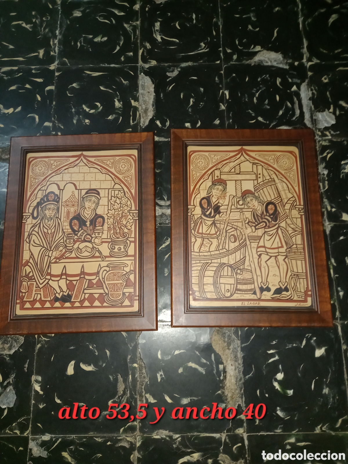Otros objetos de arte: Cuadro azulejo estilo socarrat j.gassent - Foto 2