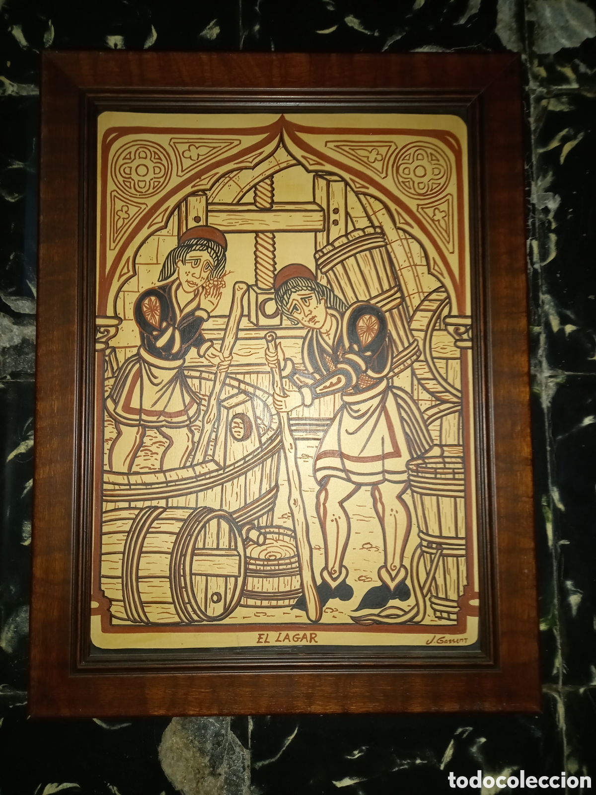 Otros objetos de arte: Cuadro azulejo estilo socarrat j.gassent - Foto 5