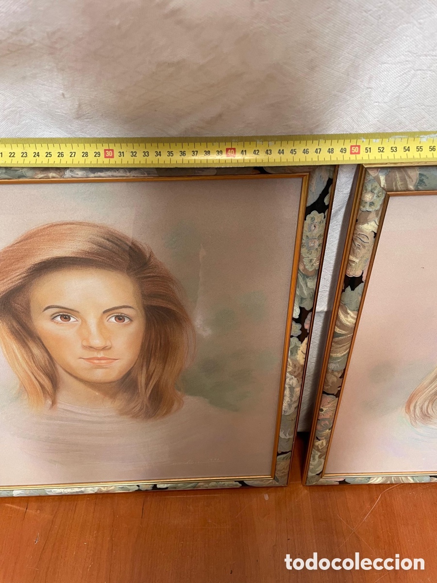 Otros objetos de arte: Retratos en pastel antiguos - Foto 2