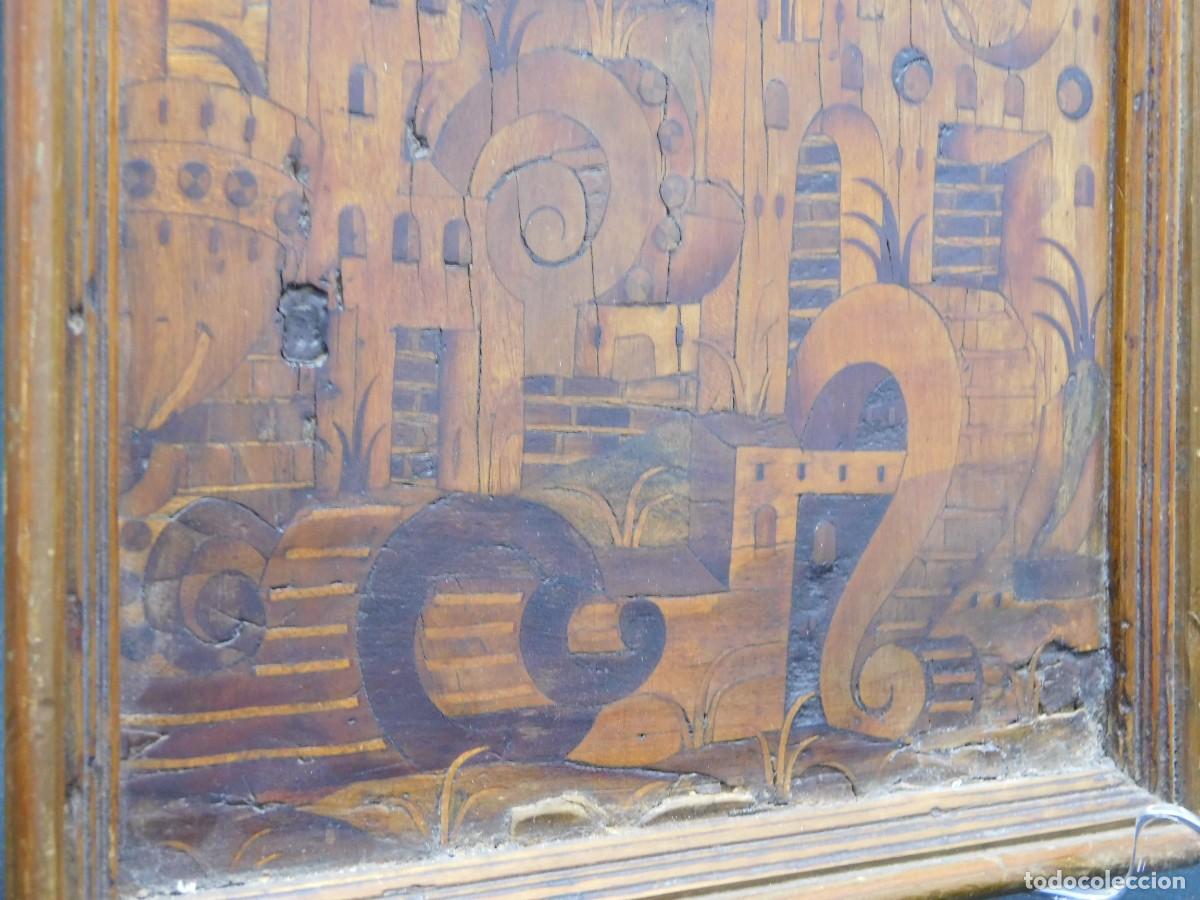 Otros objetos de arte: TABLA ANTIGUA CON MARQUETERIA - Foto 4