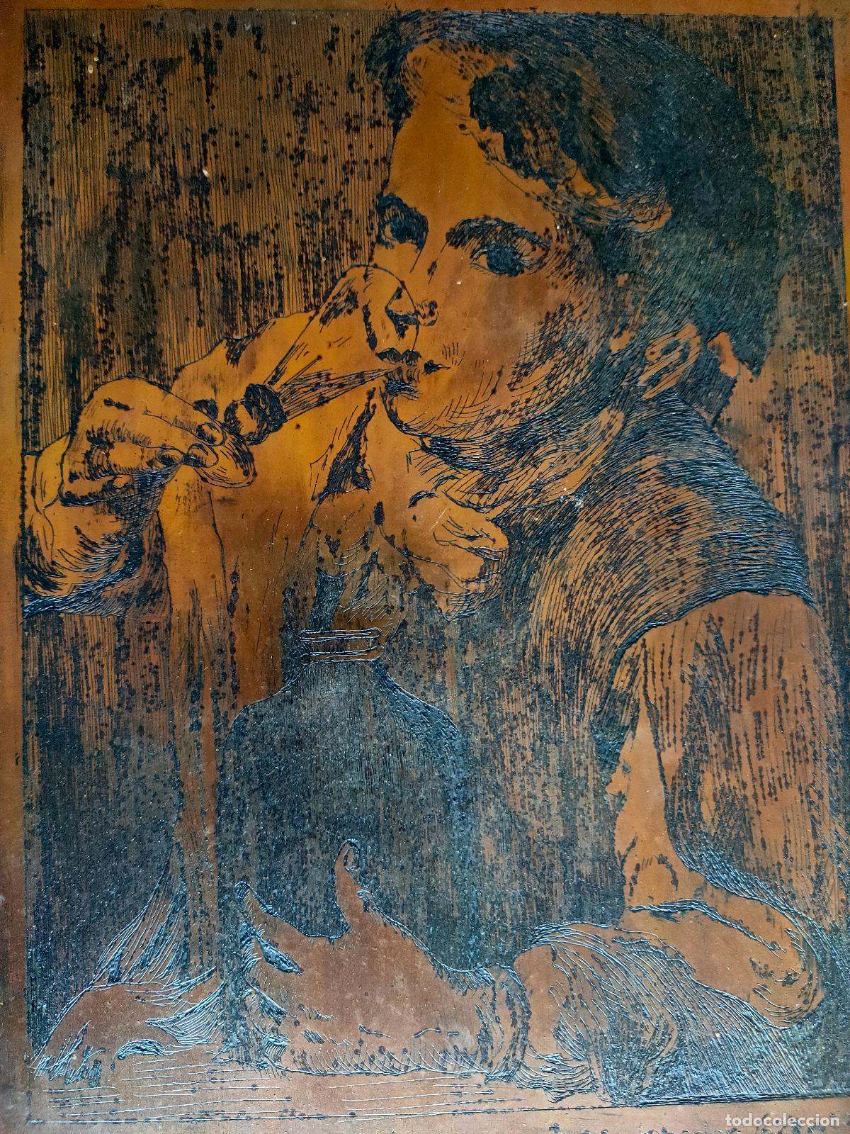 Otros objetos de arte: Plancha grabada con obra de Bartolom&eacute; Esteban Murillo - Foto 1
