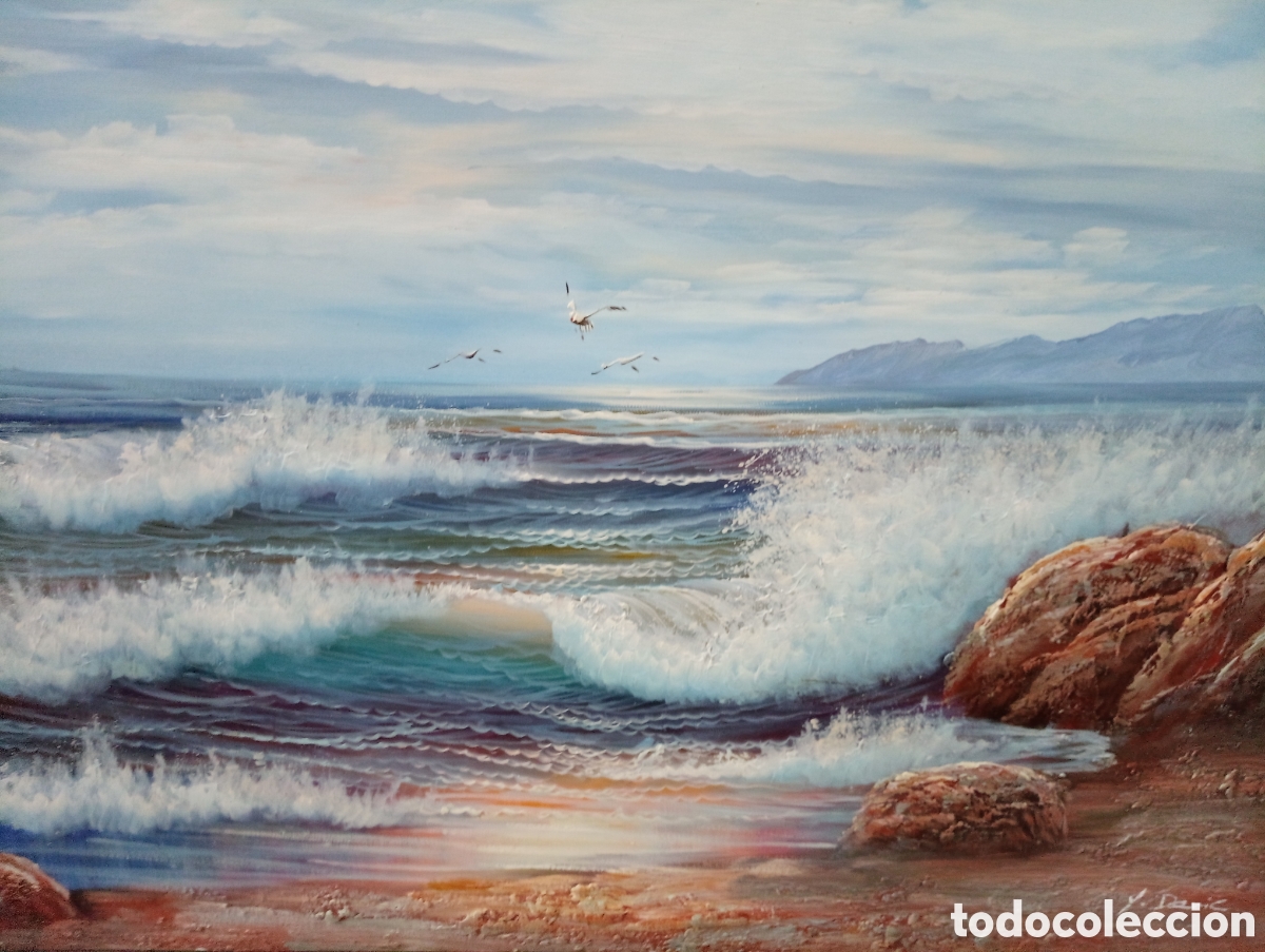 Otros objetos de arte: Cuadro oleo sobre lienzo firmado - Foto 4