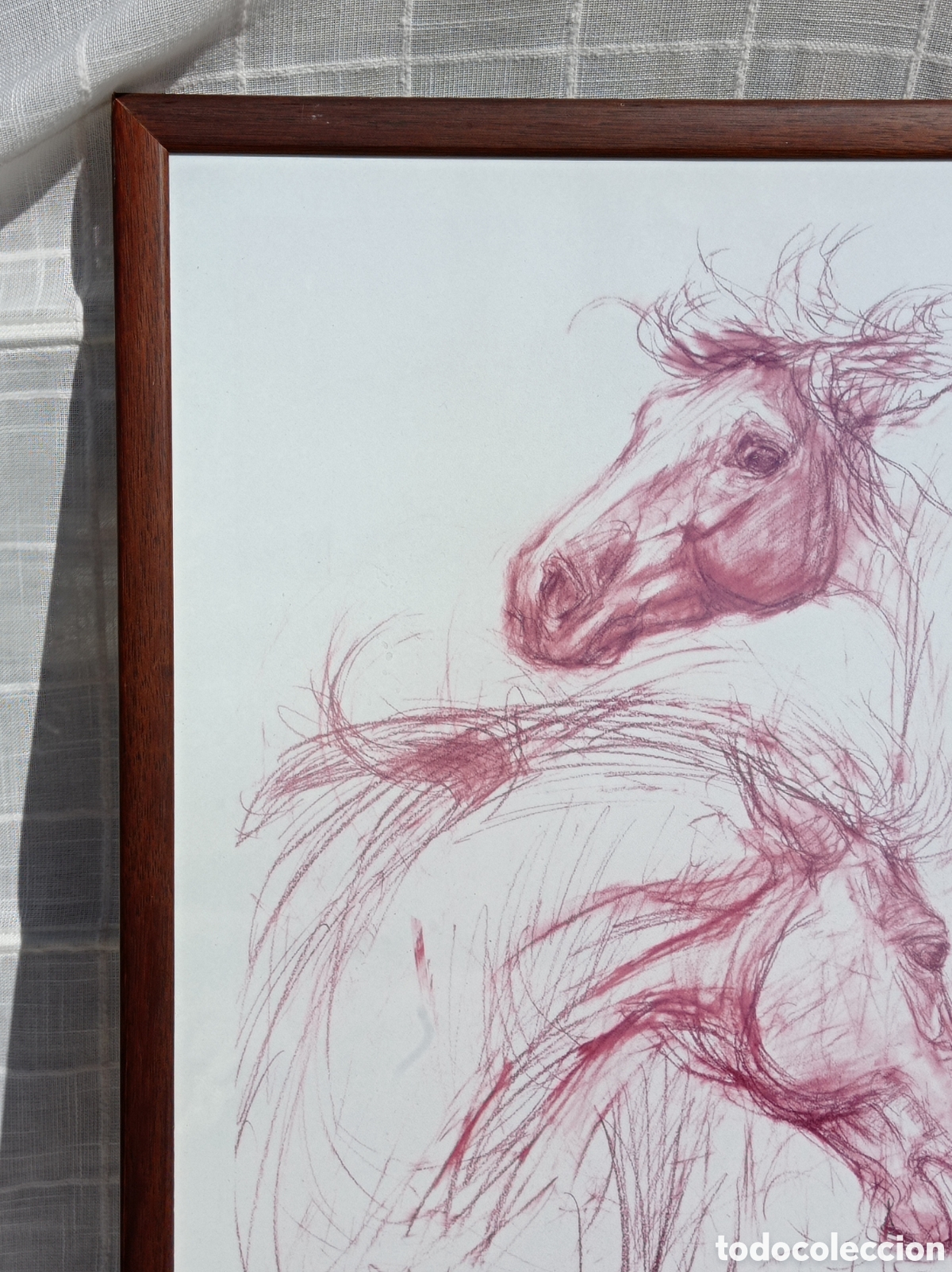 Otros objetos de arte: L&Aacute;MINA ENMARCADA CON DOS CABALLOS - Foto 2