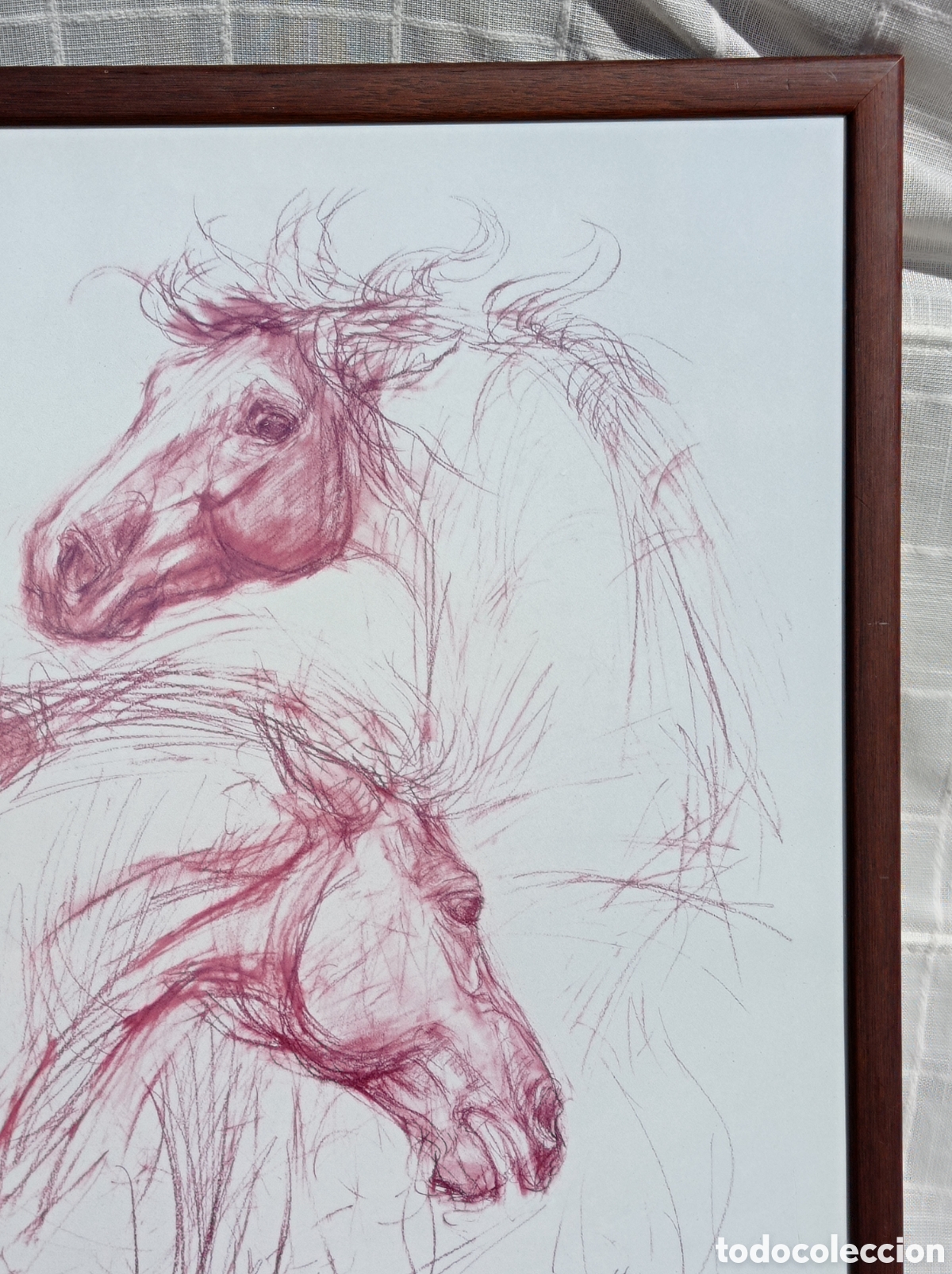Otros objetos de arte: L&Aacute;MINA ENMARCADA CON DOS CABALLOS - Foto 3