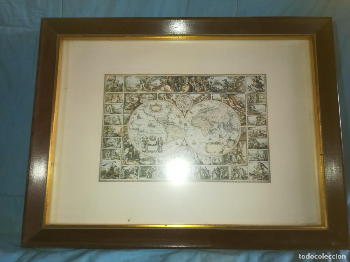 Otros objetos de arte: LAMINA MAPA CON MARCO / 49X37 CM / EVA1 - Foto 1