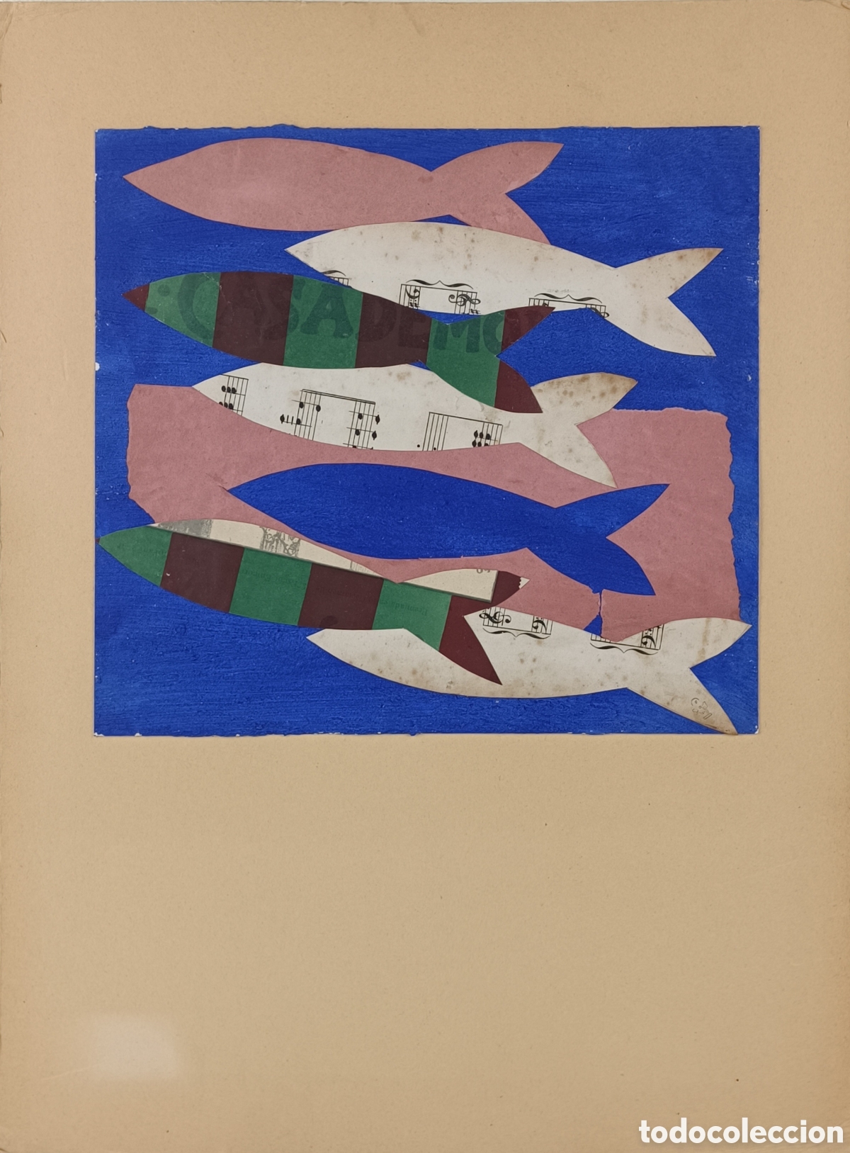 Otros objetos de arte: JUDITH CUNILLERA. COLLAGE. PECES - Foto 2