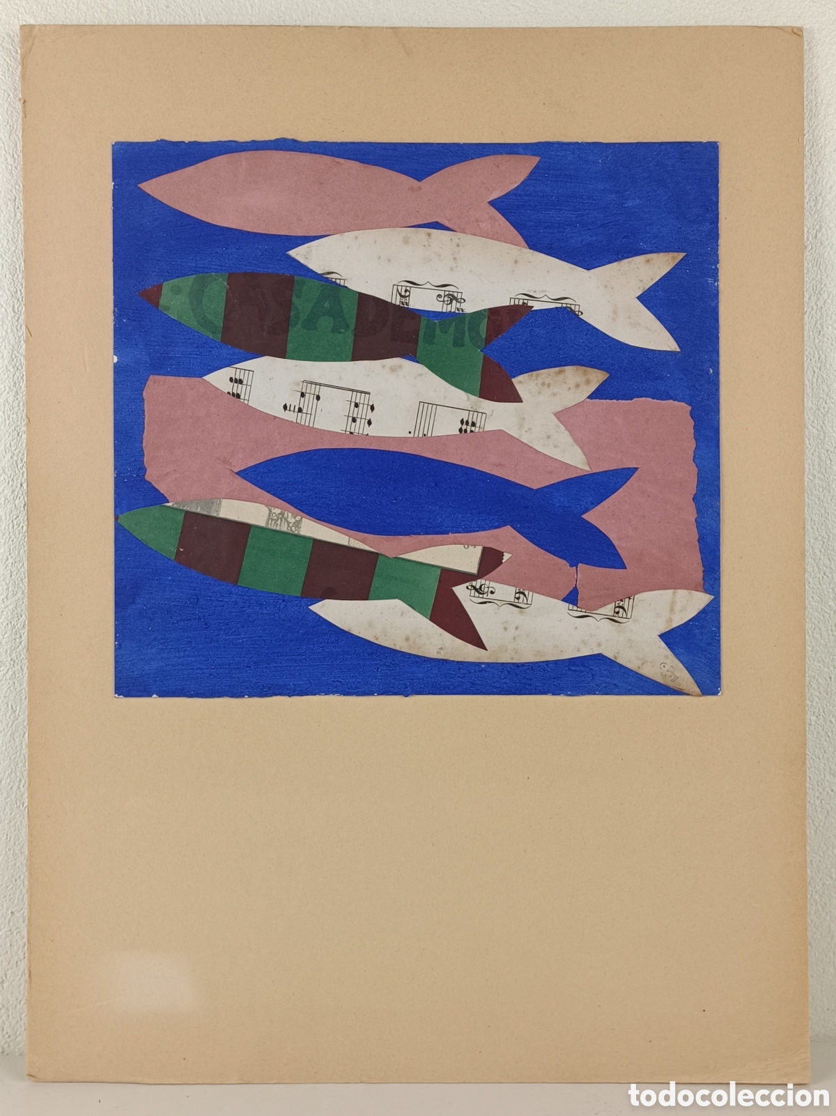 Otros objetos de arte: JUDITH CUNILLERA. COLLAGE. PECES - Foto 3
