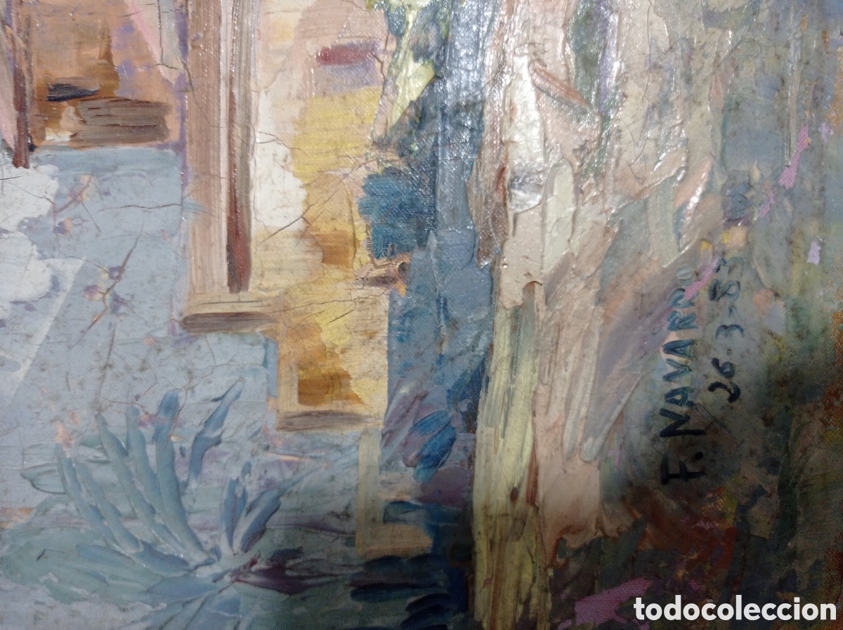 Otros objetos de arte: Cuadro F.Navarro - Foto 2